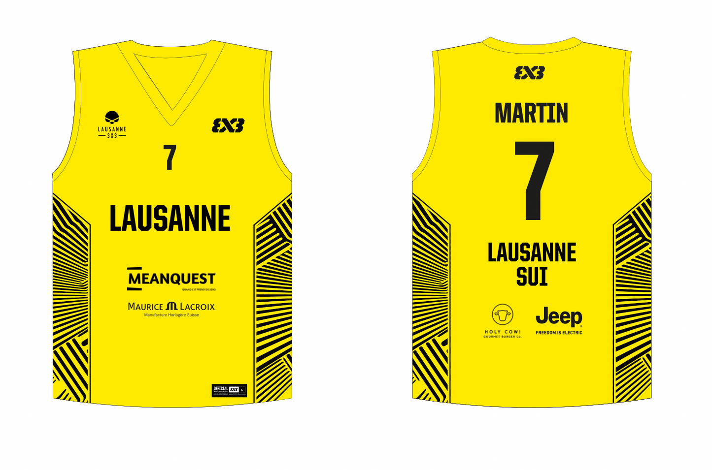 Yellow jersey #7 with name MARTIN