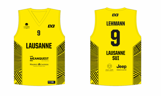 Yellow jersey #9 with name LEHMANN