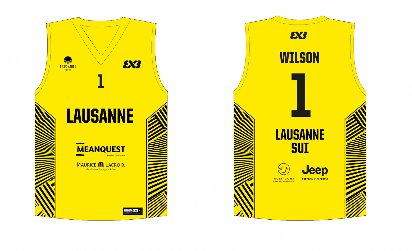 Yellow jersey #1 with name WILSON