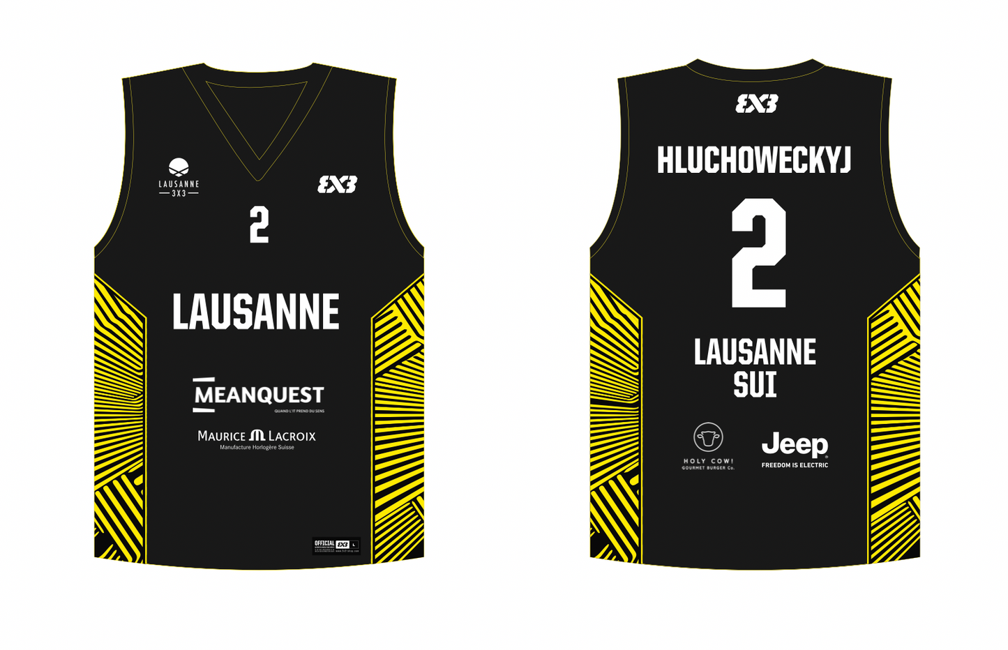 Black jersey #2 with name HLUCHOWECKYJ